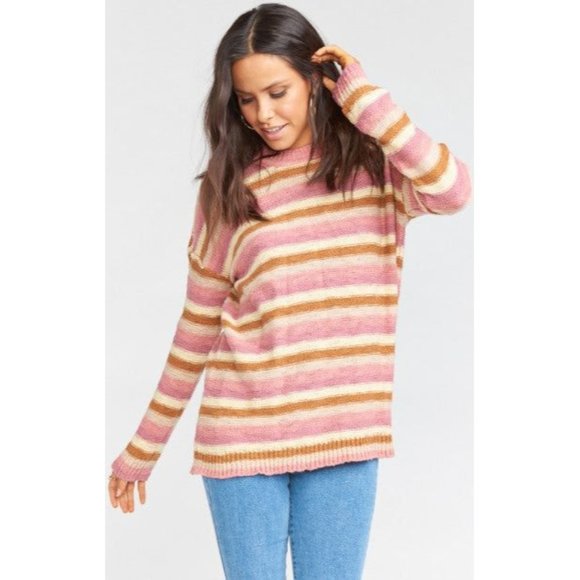 Show Me Your Mumu Bertie Sweater Reagan Stripe Knit - Picture 1 of 5